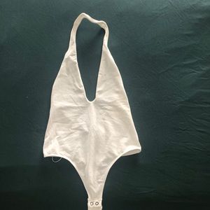 Express Halter Bodysuit | White | XS